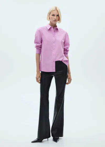 MANGO CHEMISE LYOCELL BOUTONS FUCHSIA - FEMME - S - MANGO