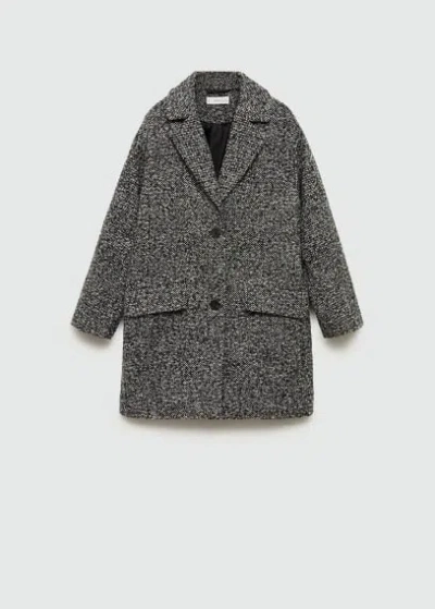 Mango Kids' Manteau In Noir