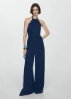 MANGO LYOCELL JUMPSUIT DARK BLUE