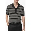 Mango Cable Knit Stripe Polo