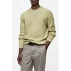 Mango Cable Knit Sweater In Green