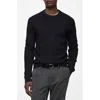 Mango Cable Knit Sweater In Dark Navy