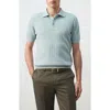 Mango Cable Stitch Polo Sweater In Blue