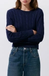 Mango Cable Stitch Sweater In Transparent