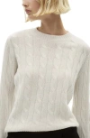 Mango Cable Stitch Wool Sweater In Ecru