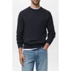 Mango Cabled Cotton Crewneck Sweater In Blue
