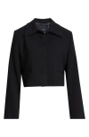Mango Cagliari Crop Jacket In Black