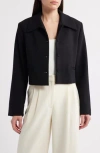Mango Cagliari Crop Jacket In Black