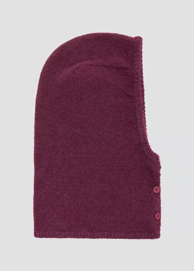 Mango Cagoule Maille Boutons In Bordeaux