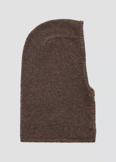 Mango Cagoule Maille Boutons In Chocolat