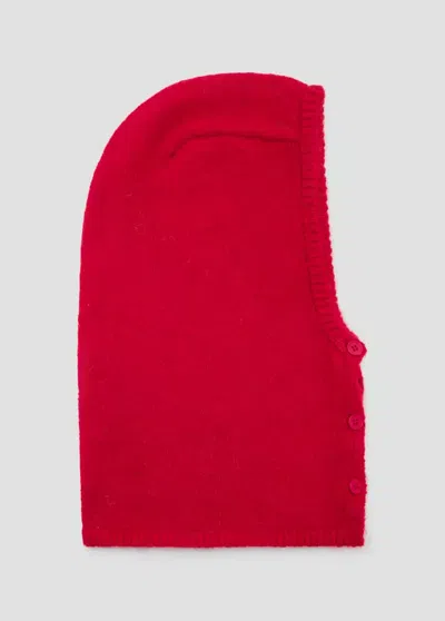 Mango Cagoule Maille Boutons In Rouge