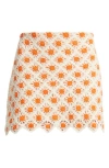 Mango Women's Crochet Mini Skirt In Orange