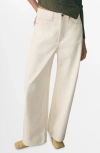 Mango Camilla High Waist Balloon Leg Jeans In Ecru