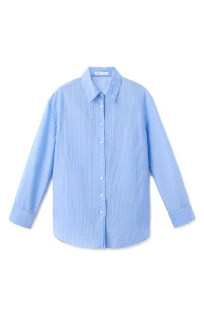Mango Camisa Belize Shirt In Blue