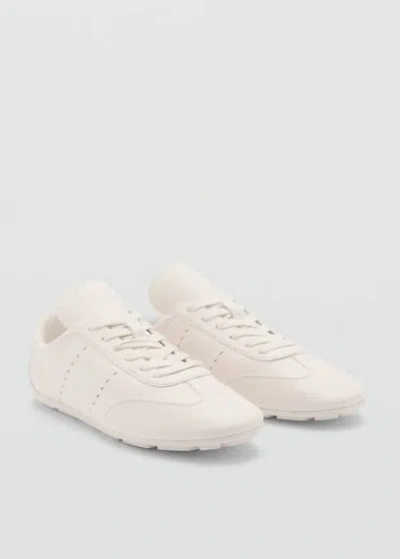 Mango Canvas Laced Sneakers Beige