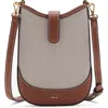Mango Canvas Phone Crossbody Bag In Brown
