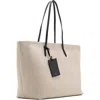 Mango Canvas Shopper Bag In White