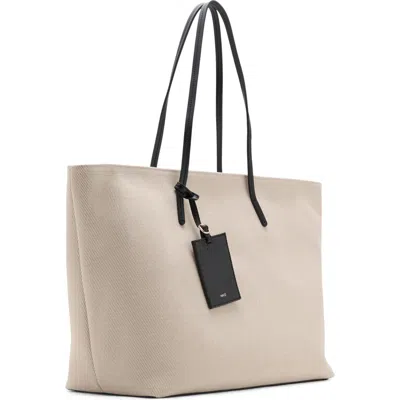 Mango Canvas Shopper Bag In White