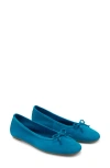 Mango Cap Toe Suede Ballet Flat In Blue