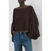 Mango Asymmetrical Knitted Cape Wine In Brown