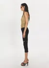 Mango Capri Pants With Cutouts In Black