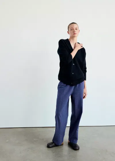 Mango Cardigan De Pyjama En Maille À Boutons In Bleu Marine Foncé