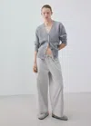 Mango Cardigan Maille Col V In Gris