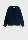 Mango Cardigan Maille Coton Bleu Marine - Enfants - 13-14 Ans -  Kids In Blue
