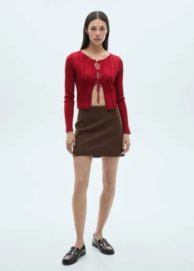 Mango Cardigan Red