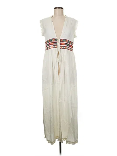 Pre-owned Mango Cardigan Sweater In Ivory