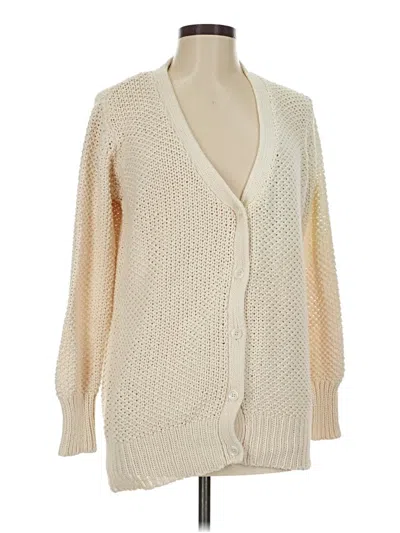 Pre-owned Mango Cardigan Sweater In White