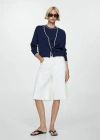 Mango Cardigan With Contrasting Finish Dark Navy In Dark Navy