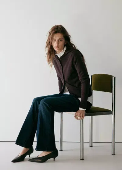 Mango Cardigan Xixi In Marron