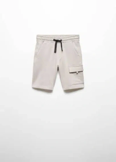 Mango Kids' Cargo Bermuda Shorts Light/pastel Grey