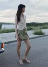 Mango Cargo Culottes With Pockets In Green