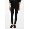 Shop Mango Carla High Waist Skinny Jeans In Black Denim