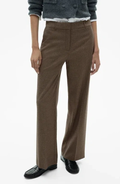 Mango Carlosw Straight Leg Pants In Brown
