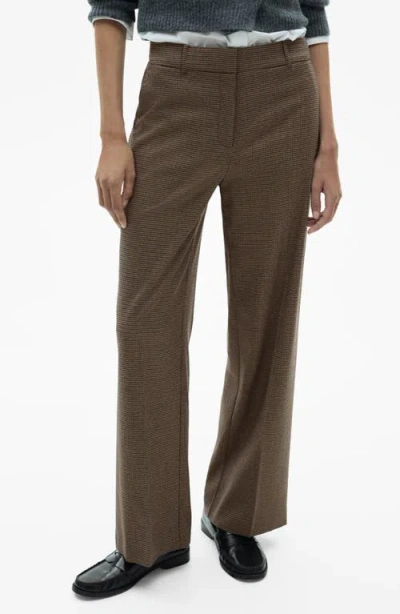 Mango Carlosw Straight Leg Pants In Brown