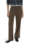 Mango Carlosw Straight Leg Pants In Brown