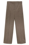 Mango Carlosw Straight Leg Pants In Brown/blue