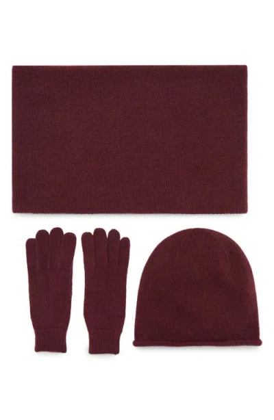 Mango Cashmere Beanie In Burgundy