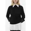 Mango 100% Cashmere Sweater With Perkins Neck In Black