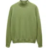 Mango Cashmere Mock Neck Sweater In Green