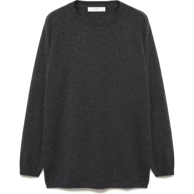 Mango Cashmere Sweater In Charcoal