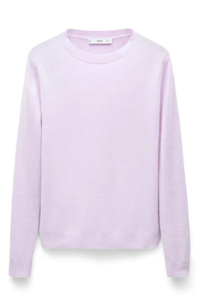 Mango Cashmere Sweater In Light/pastel Purple