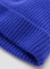 Mango Cashmere Wool Cap Blue