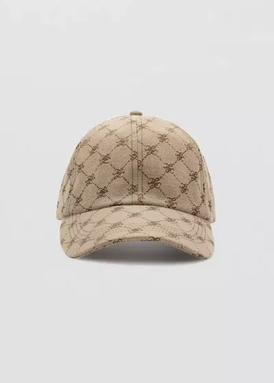Mango Casquette Imprimée Logo In Sand