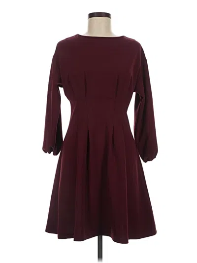 Pre-owned Mango Casual Dress In Burgundy