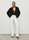 Mango Catherin Culotte High-rise Jeans White In White
