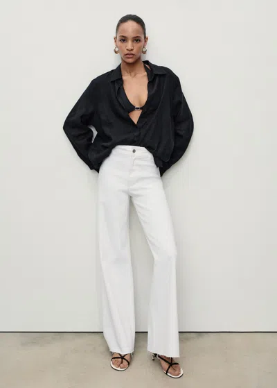 Mango Catherin Culotte High-rise Jeans White